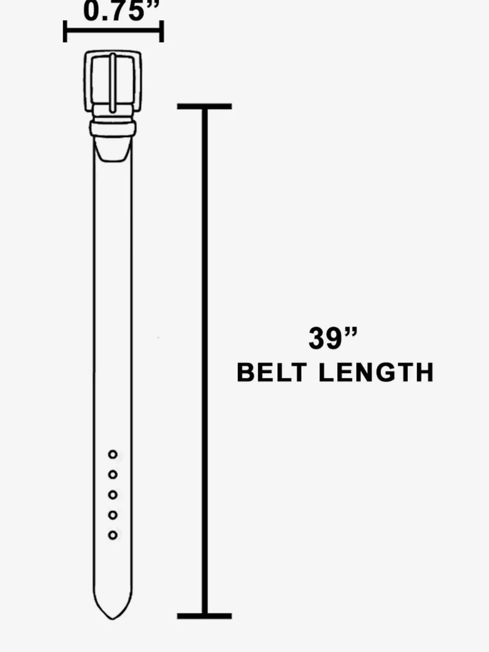 Long Oval Black Leather Belt